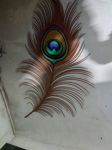 Decals Design 'Oh Dreamy Peacock Feather' Wall Sticker (PVC Vinyl, 50 ...