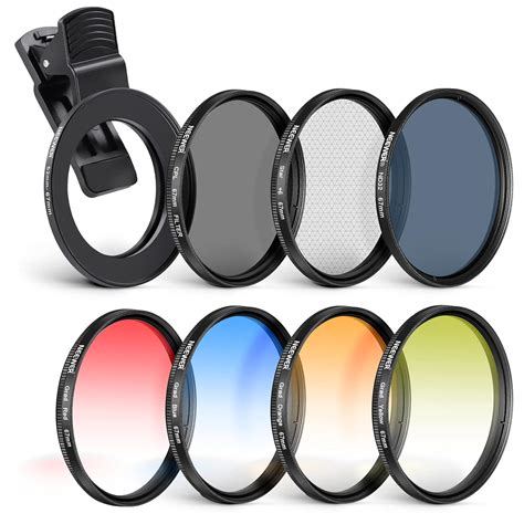 Buy NEEWER 67mm Clip On Filters Kit for Phone & Camera, CPL, ND32, Star ...