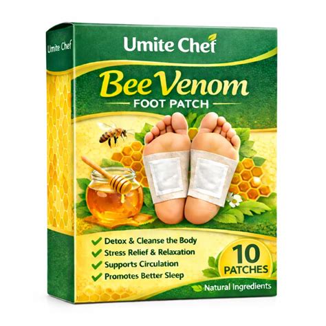 Umite Chef Bee Venom Foot Patch for Detox & Stress Relief | Natural ...
