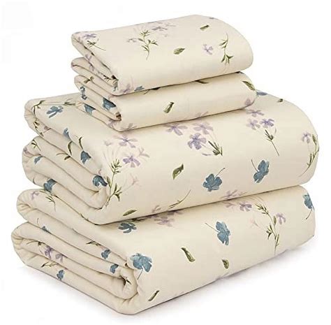 "Ruvanti Flannel Sheets Queen Size - 100% Cotton Bed Sets - Deep ...