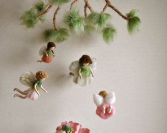 Spring mobile Waldorf inspired needle felted dolls: Flower fairies ...