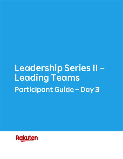LS2 - Leading in Times of Change - Leadership Series II – Leading Teams ...