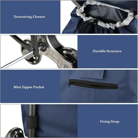 Buy MengK Folding Shopping Bag Cart Grocery Shopping Foldable Cart ...