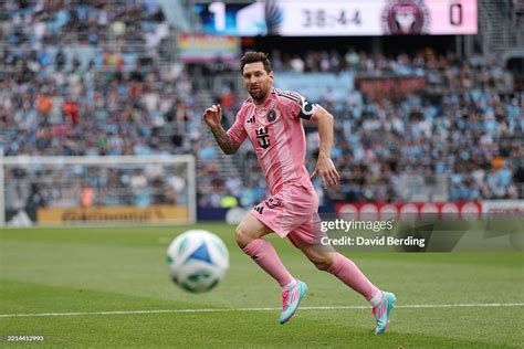 Lionel Messi of Inter Miami CF runs for the ball during the MLS match ...