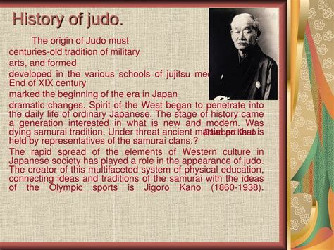 PPT - History of Judo: The Legacy of Jigoro Kano PowerPoint Presentation - ID:9181356