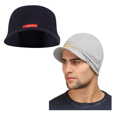 FabSeasons Cotton Skull Cap with Peak, Ideal for All Summer & Winters ...