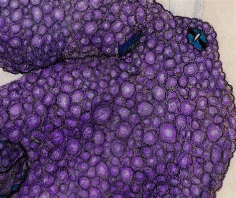 Jeff Conroy - Purple Nurple - Gyotaku Style Sumi Ink Painting of a ...