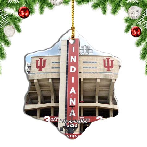 Weekino USA America Bloomington Indiana University Christmas Ornament ...