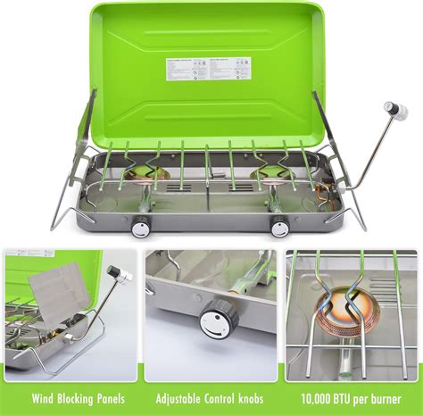 FlameKing Flame King VT-101 2-Burner Portable Camping Stove India | Ubuy