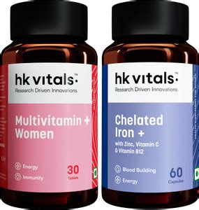 HEALTHKART HK Vitals Multivitamin Plus Women, for Energy with Chelated ...