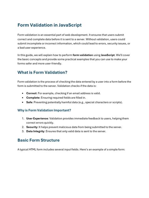 Form Validation in JavaScript for Date 的图像结果