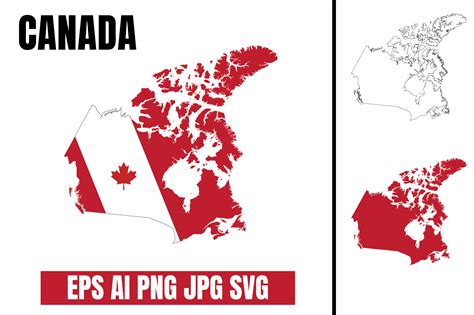 Canada geography outline map