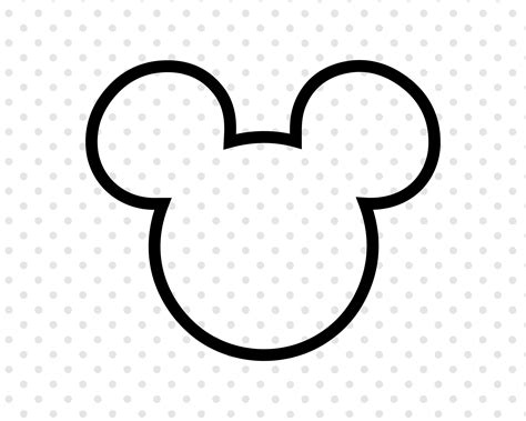 Mickey Outline Svg Disney Mickey Mouse Cut File Printable Etsy Images