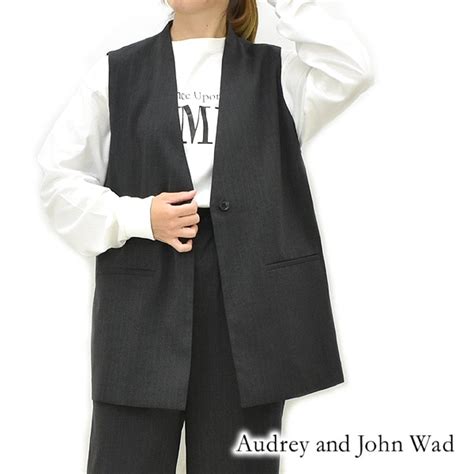 Audrey and John Wad オードリーアンドジョンワッド ウーステッドライクノーカラージレ L5200 レディース【送料無料 ...