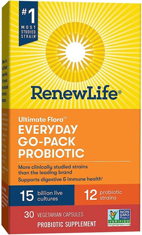 Buy Ultimate Flora Everyday Probiotic Go Pack 15 Billion CFUs 30 ...