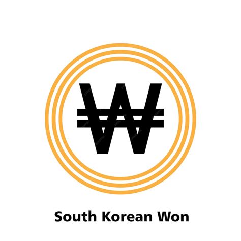 Premium Vector | South korean won symbol icon vector