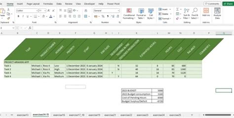 Image result for Basic Excel Exercises
