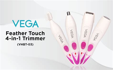 Vega Feather Touch 4-In-1 Trimmer Face & Body Hair Trimmer | 60 Min ...