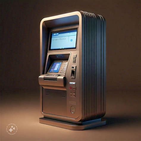 A man walks past an automated teller machine (ATM) outside Bank of America Corp. headquarters in Cha Vector Art