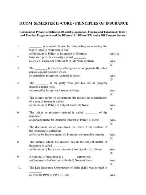 Image result for Principles of Insurance Guide Book