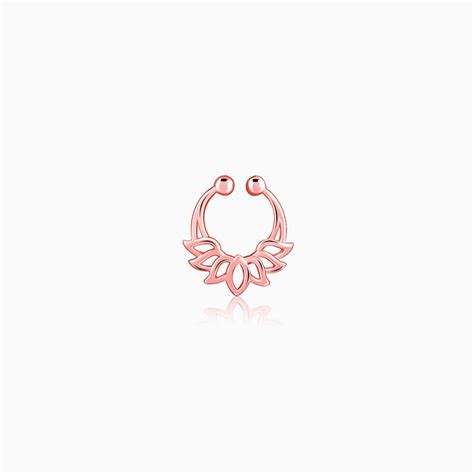 925 Silver Rose Gold Kamal Septum | Trendy Nosepins for Women | GIVA – GIVA