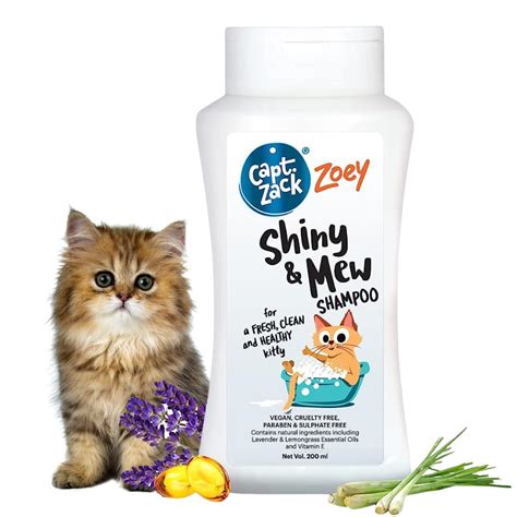 Captain Zack Zoey Cat & Kittens Shampoo for All Breeds | Shiny & Mew ...