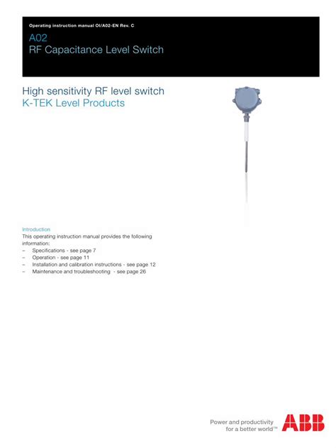 Image result for RF Capacitance Level Switch