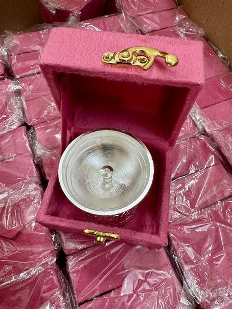 German Silver Naqqashi Diya with Premium Suede Box | Pooja Gift | Fest ...