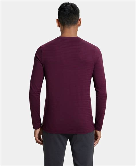 Buy Super Combed Supima Cotton Solid Round Neck Full Sleeve T-Shirt ...