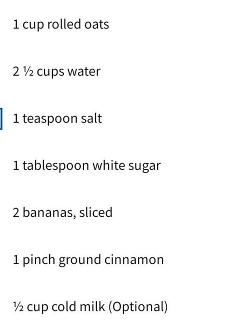 ingredients for making porridge and prosses of making porridge - Brainly.in