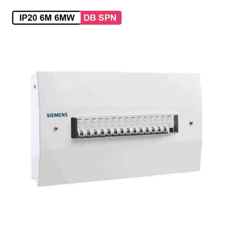 Siemens DB SPN Single Door IP20 6M 6MW | mykit | Buy online | Buy ...