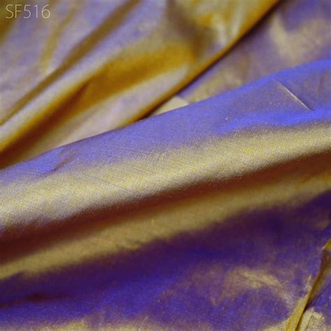 80 gsm Iridescent Indian Pure Silk Fabric by the yard Light Weight Sof ...