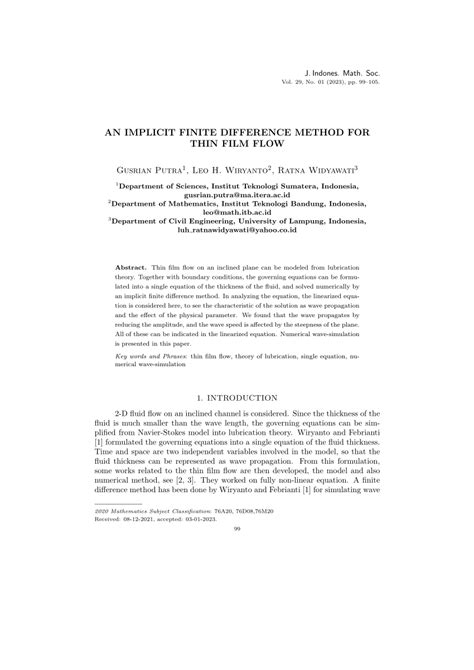 Image result for Implicit Finite Difference Method