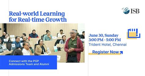 Meet ISB PGP Admissions Team in Chennai | All You Need To Know about ...