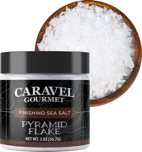 Amazon.com : Pyramid Flake Sea Salt, Gourmet Flaky Finishing Salt, 2 oz ...