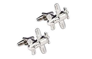 Knighthood Propeller Plane Cufflinks (Silver) : Amazon.in: Fashion