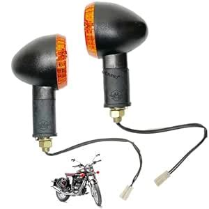 OZANGO Bike Front Rear Round Turn Signal Side Indicator, Light Black ...