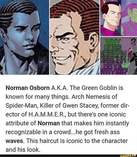 Norman Osborn AKA. The Green Goblin is known for many things. Arch ...