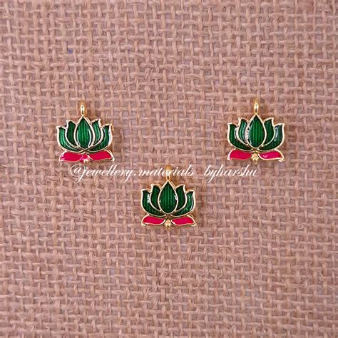 12 x 11MM Dark Green Lotus Charms (1 Piece) – Harshu's Craft Store