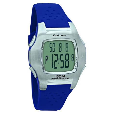 Buy Online Fastrack Digital Grey Dial Plastic Strap Watch for Guys ...