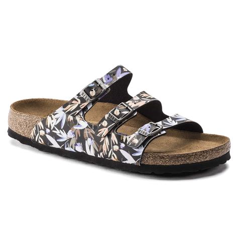 BIRKENSTOCK Florida Fresh Soft Footbed Birko-Flor Sandal - Black