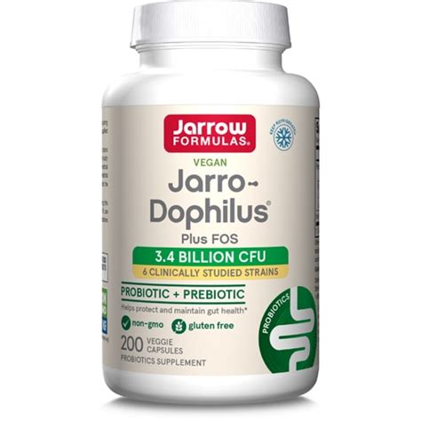 Jarrow Formulas Probiotics Jarro-Dophilus Plus FOS -- 200 Veggie Caps ...