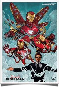 Iron Man Hulk Buster A3 Poster 300 GSM Matte finish Paper Print - MOTO ...