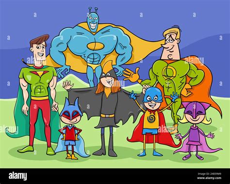 Funny Superhero Illustrations Funny Superhero Vector Free Download
