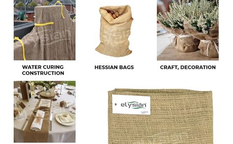 Elysian Hessian Cloth/Burlap Fabric for DIY Crafts Home Decor Natural ...