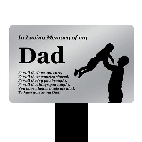 Buy OriginDesigned in Loving Memory of My Dad - Engraved Memorial Stake ...