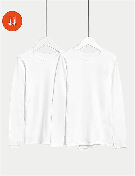 Buy 2pk Heatgen™ Thermal Long Sleeve Vests (2-14 Yrs) at Marks & Spencer