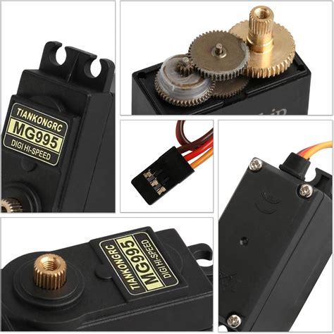 Buy 4PCS Servo Motor MG995 Control Angle180 Metal Gear Servo 20KG ...