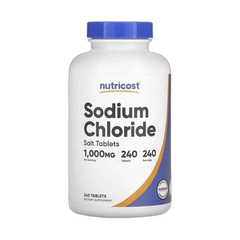 Nutricost, Sodium Chloride, 1,000 mg, 240 Tablets – Maple Herbs
