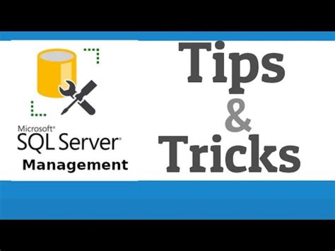 Image result for YouTube Tutorials On MS SQL Server MGT Studio